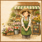 花屋さんの笑顔